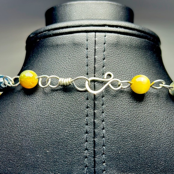 Handmade Moon & Star Pendant Necklace with Natural Tiger Eye Stones! - Picture 7 of 7